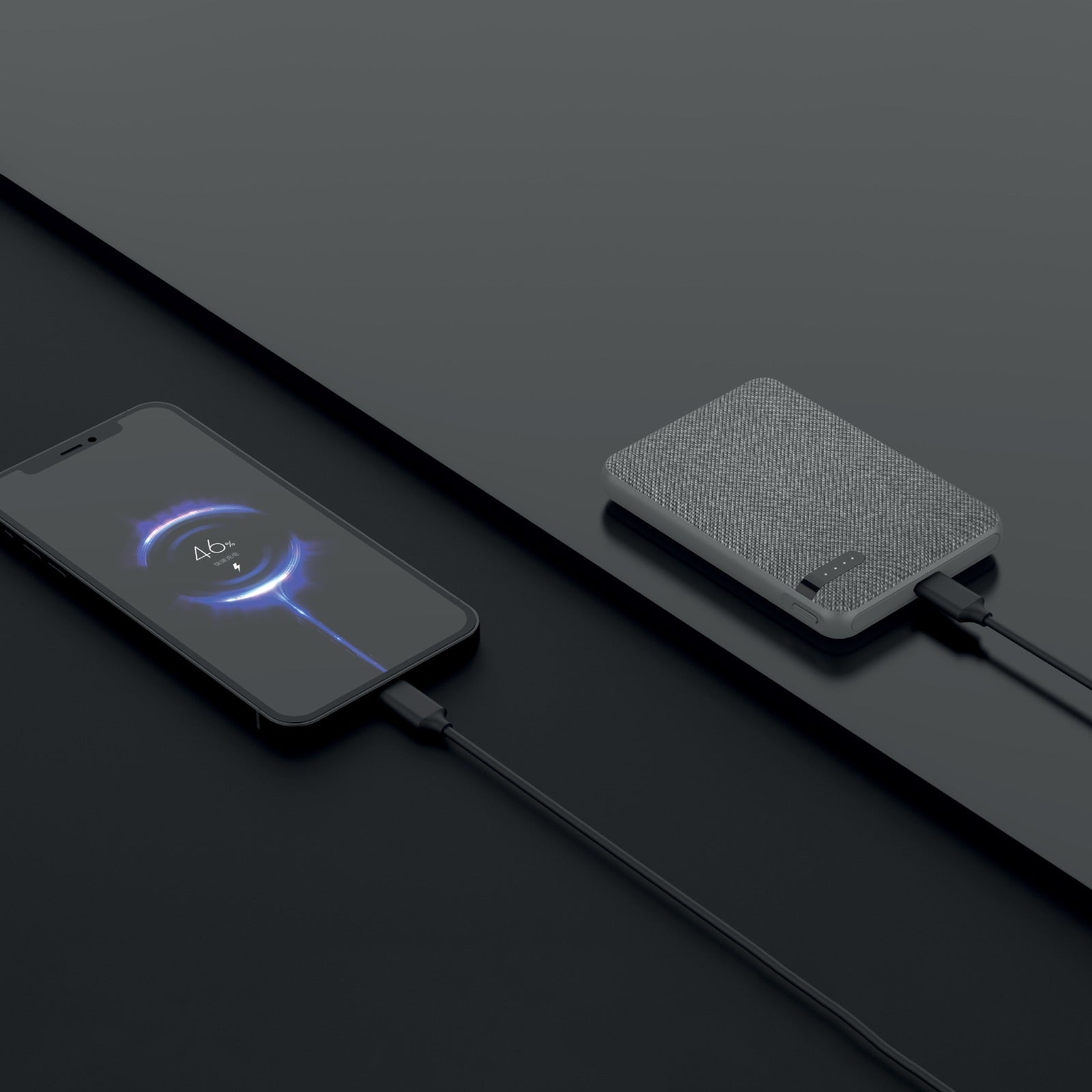 بطارية شحن متنقلة صغيرة Charge Prime Luxe من أسلي جلوبال سعة 5000 مللي أمبير PD مع كيبل Type-C | رمادي بطارية شحن متنقلة صغيرة Charge Prime Luxe من أسلي جلوبال سعة 5000 مللي أمبير PD مع كيبل Type-C | رمادي